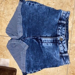 High Waisted Blue Denim Shorts